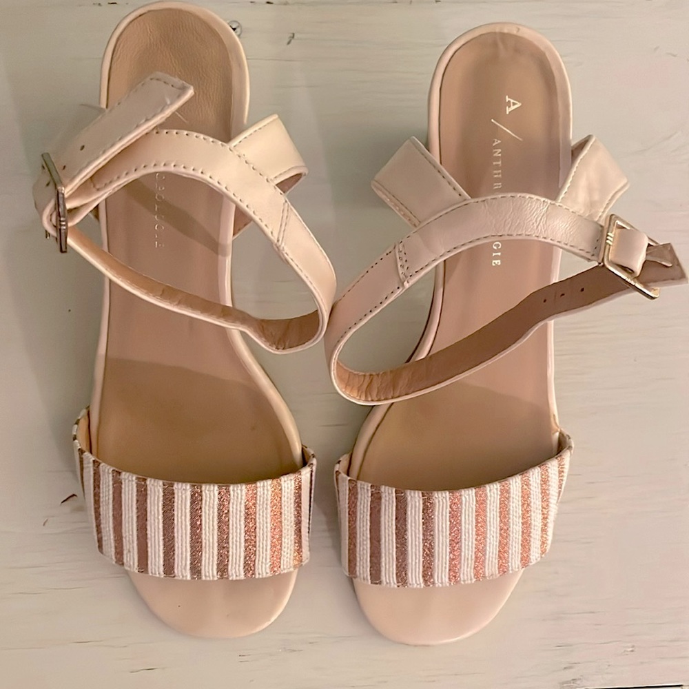 Anthropologie heeled sandals